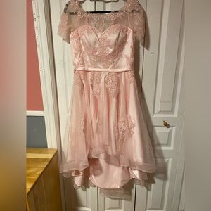 Pink lace dress